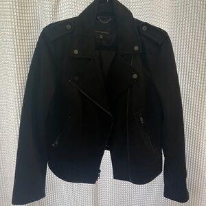 Banana Republic black suede moto jacket